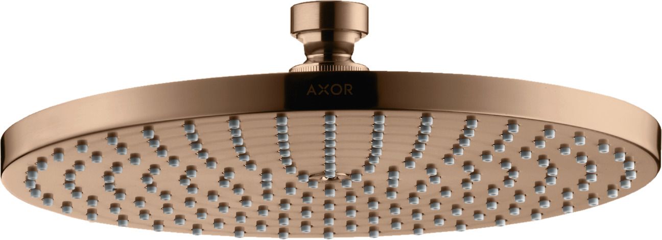 hansgrohe Tellerkopfbrause Axor Starck Decken- oder Wandmontage, 240mm, 1jet, polished red gold
