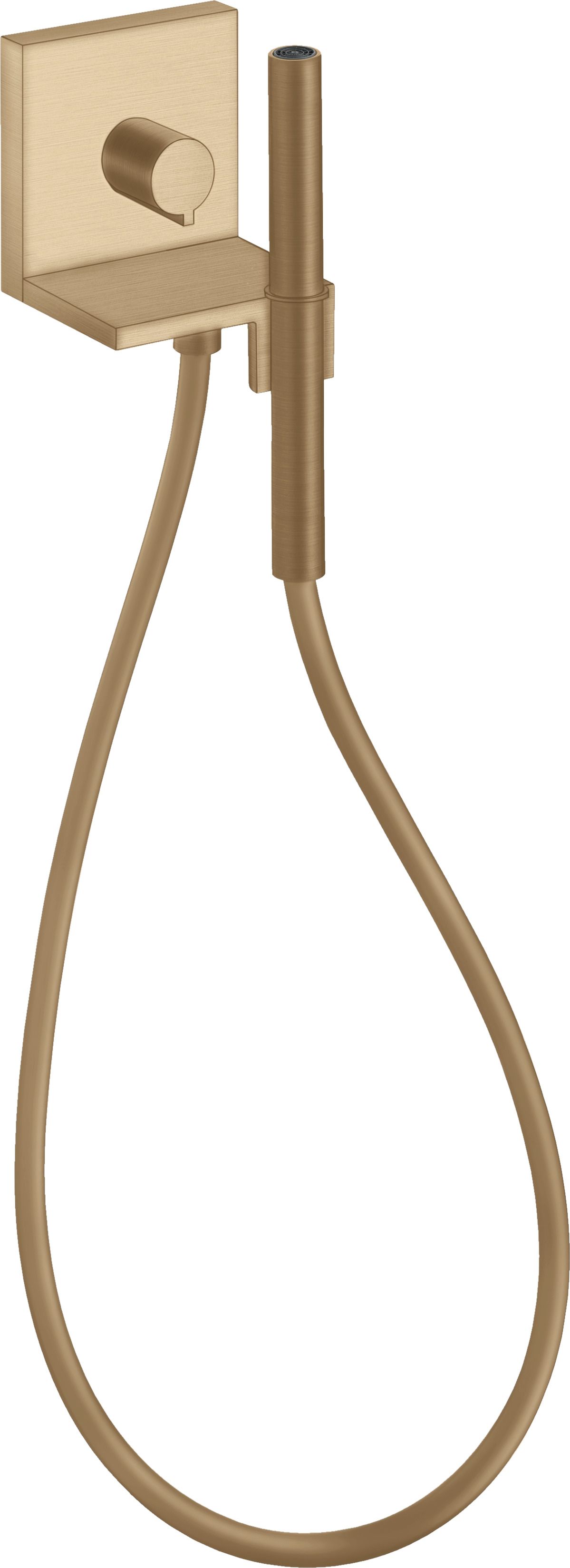 hansgrohe Fertigmontageset Axor Starck 120/120 Square UP-Handbrausemodul, eckig, brushed bronze