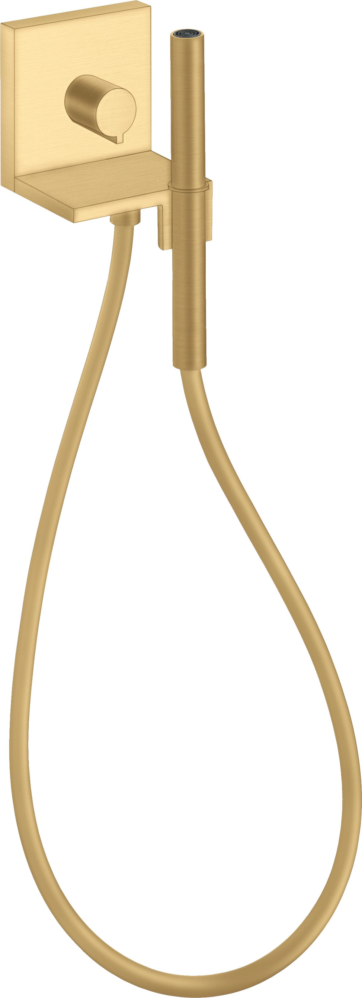 hansgrohe Fertigmontageset Axor Starck 120/120 Square UP-Handbrausemodul, eckig, brushed gold optic