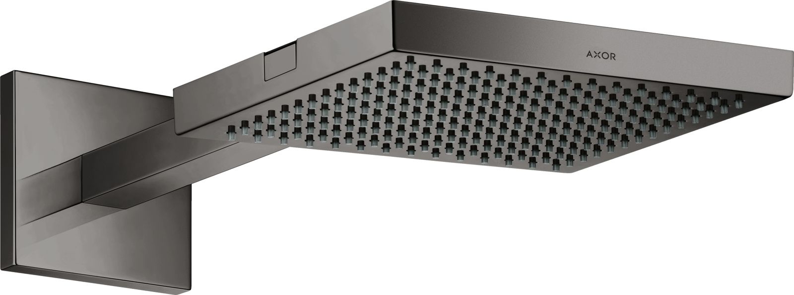 hansgrohe Kopfbrause Axor Starck mit Brausearm, Wandmontage, 240x240mm, 1jet, polished black chrome