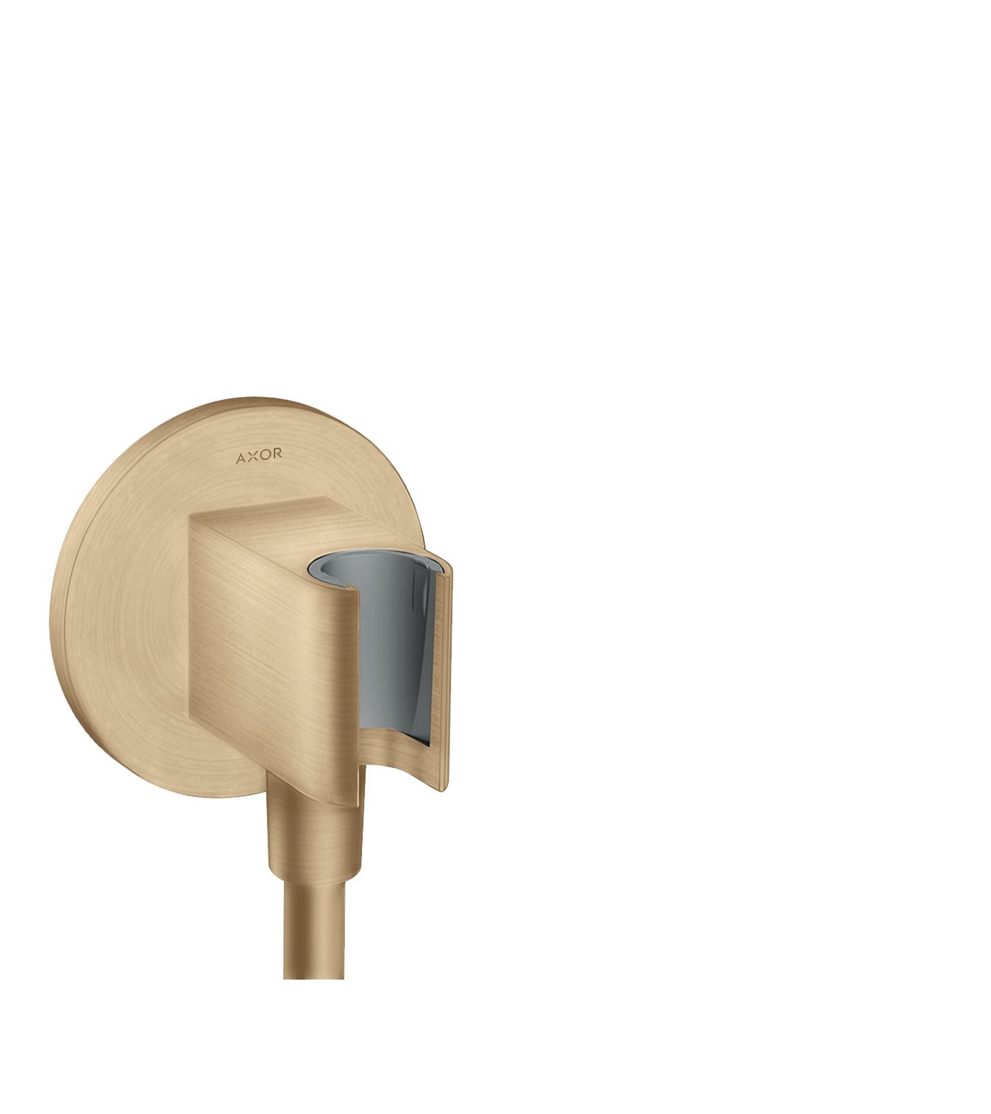 hansgrohe Portereinheit Axor Fixfit rund, mit Rückflussverhinderer, integrierte Haltefunktion, brushed bronze