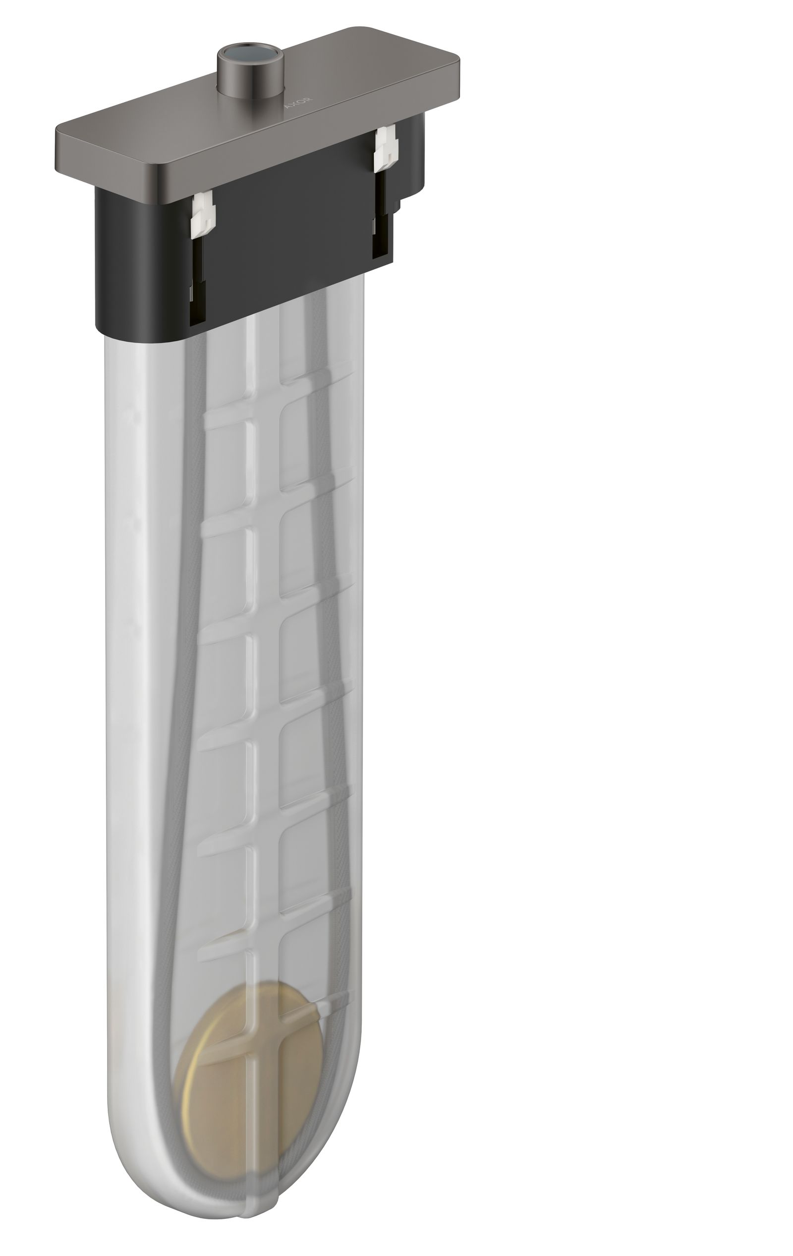 hansgrohe Fertigset Axor Citterio C softsquare polished black chrome, Schlauchbox, Brauseschlauch, Rosette