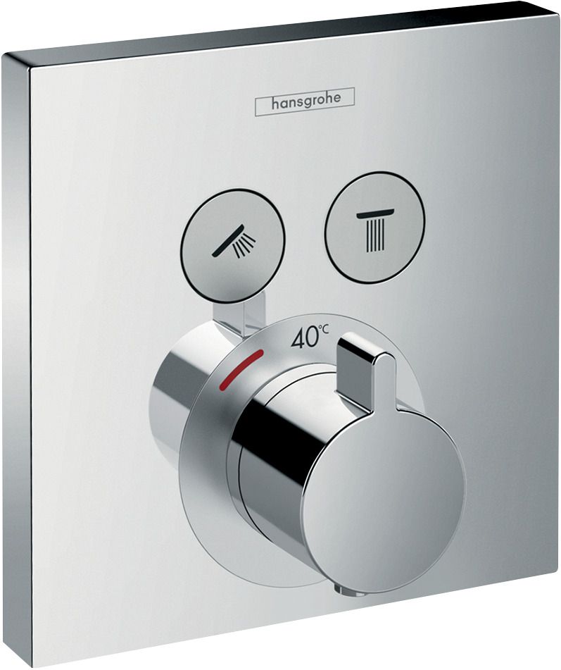 hansgrohe Fertigmontageset ShowerSelect UP-Thermostat, 2 Verbraucher, chrom