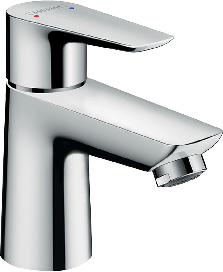 hansgrohe Waschtisch-Einhebelmischer 80 Talis E ND, für offene Warmwasserbereiter, mit Zugstangen-Ablaufgarnitur, chrom