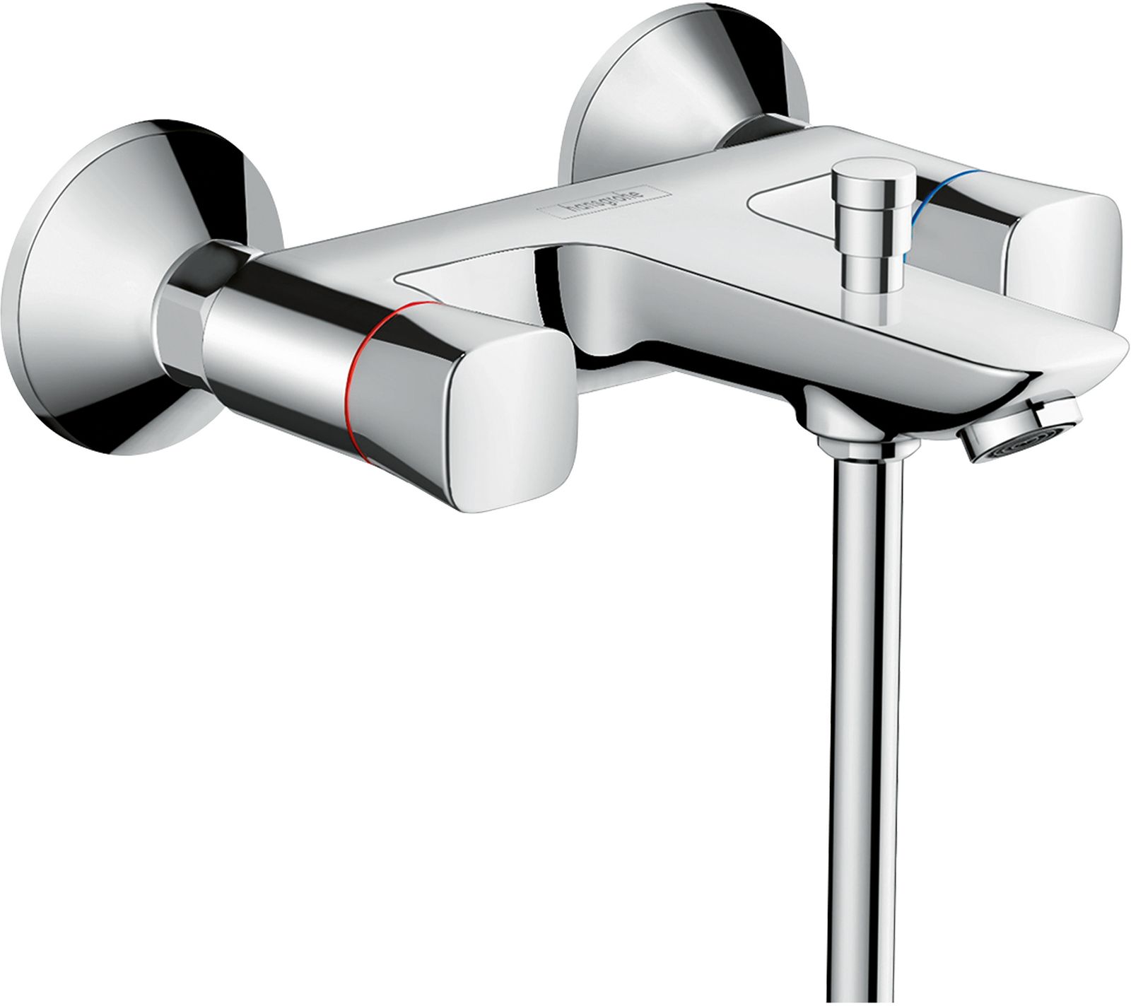 hansgrohe Zweigriff-Wannen-Armatur Logis AP, 2 Verbraucher, chrom