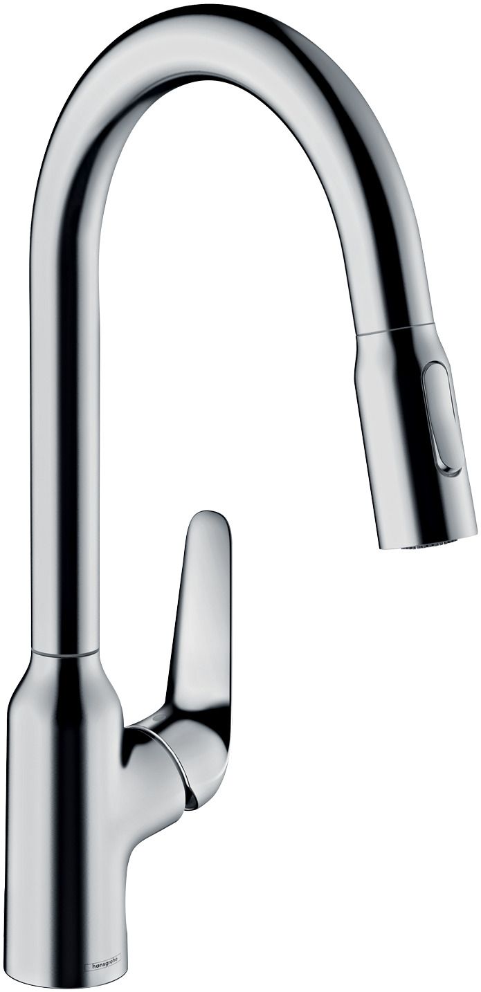 hansgrohe Spültisch-Einhebelmischer 220 Focus M42 mit Ausziehbrause, 2jet, chrom