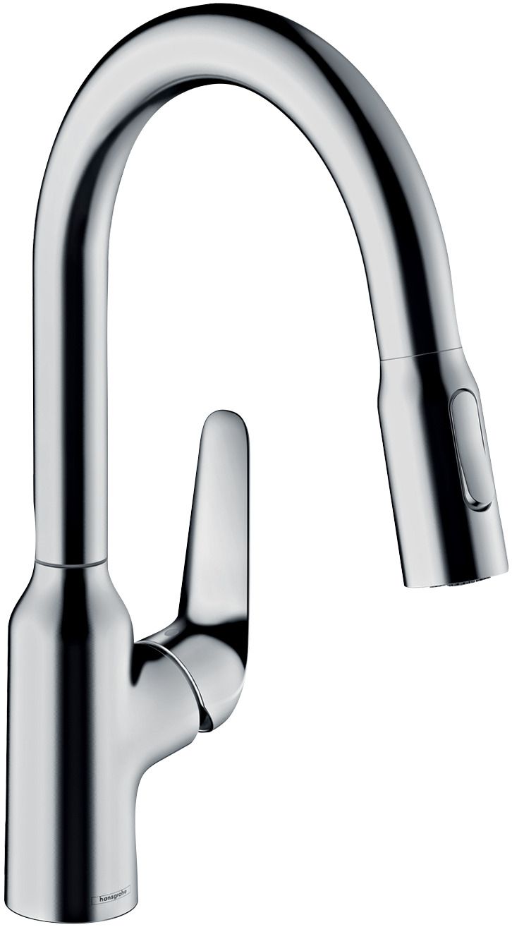 hansgrohe Spültisch-Einhebelmischer 180 Focus M42 mit Ausziehbrause, 2jet, chrom