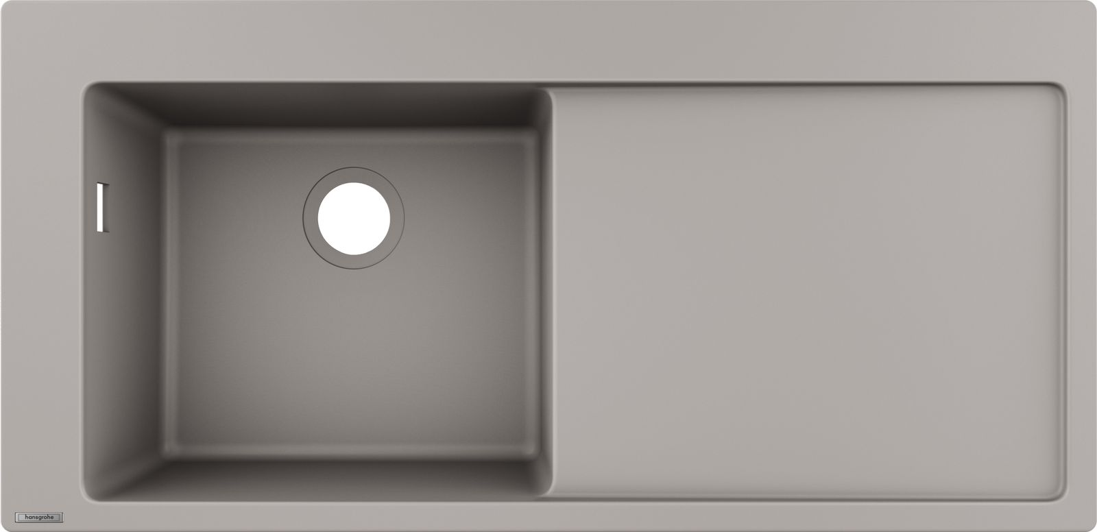 hansgrohe Einbauspüle 450 S5110-F450 1030x490mm, 1 Hauptbecken links, Abtropffläche rechts, betongrau
