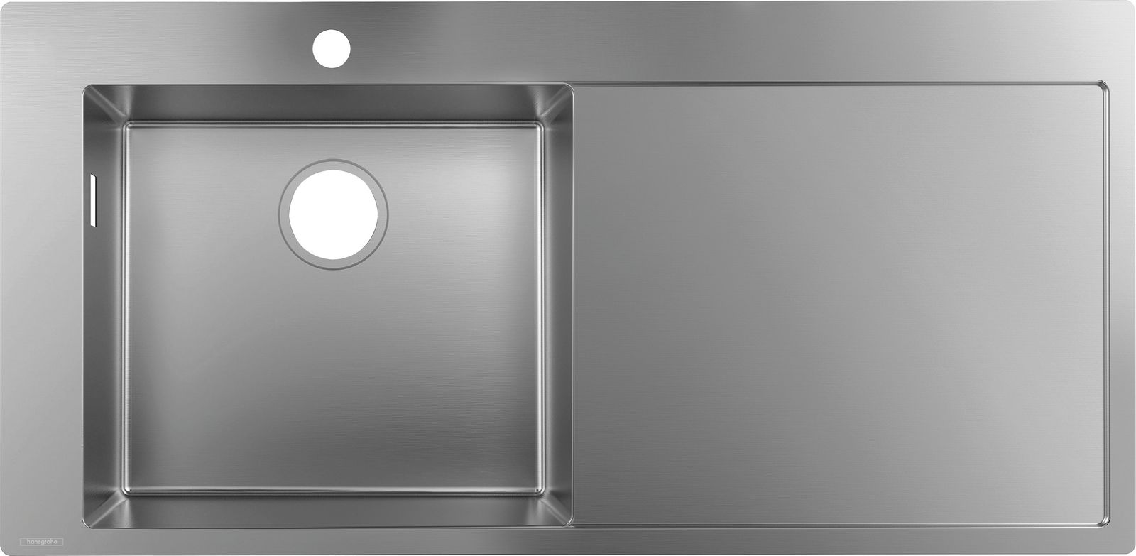 hansgrohe Einbauspüle 450 S716-F450 1025x490mm, 1 Hauptbecken links, Abtropffläche rechts, Edelstahl