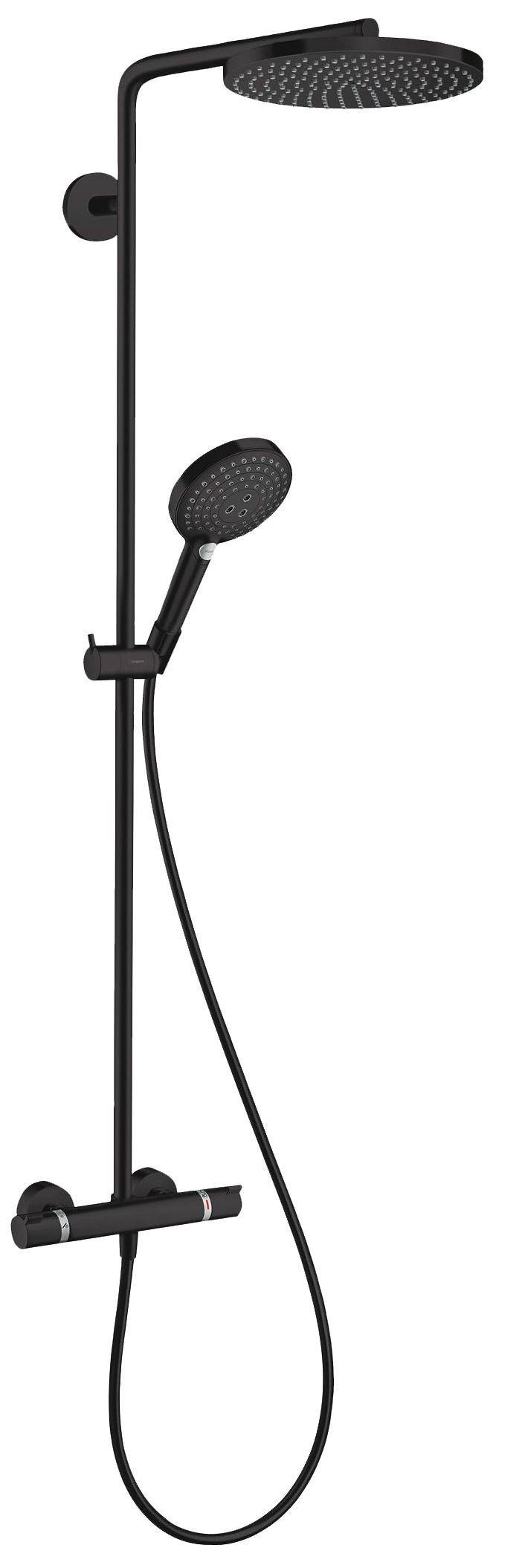hansgrohe Showerpipe Raindance Select S mit Thermostat, 1jet, mattschwarz