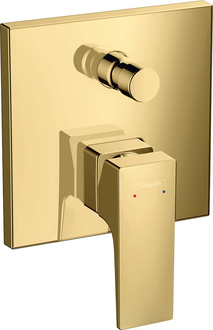 hansgrohe Fertigmontageset Metropol UP-Wannen-Einhebelmischer, mit Hebelgriff, integrierter Sicherheitskombination, polished gold optic