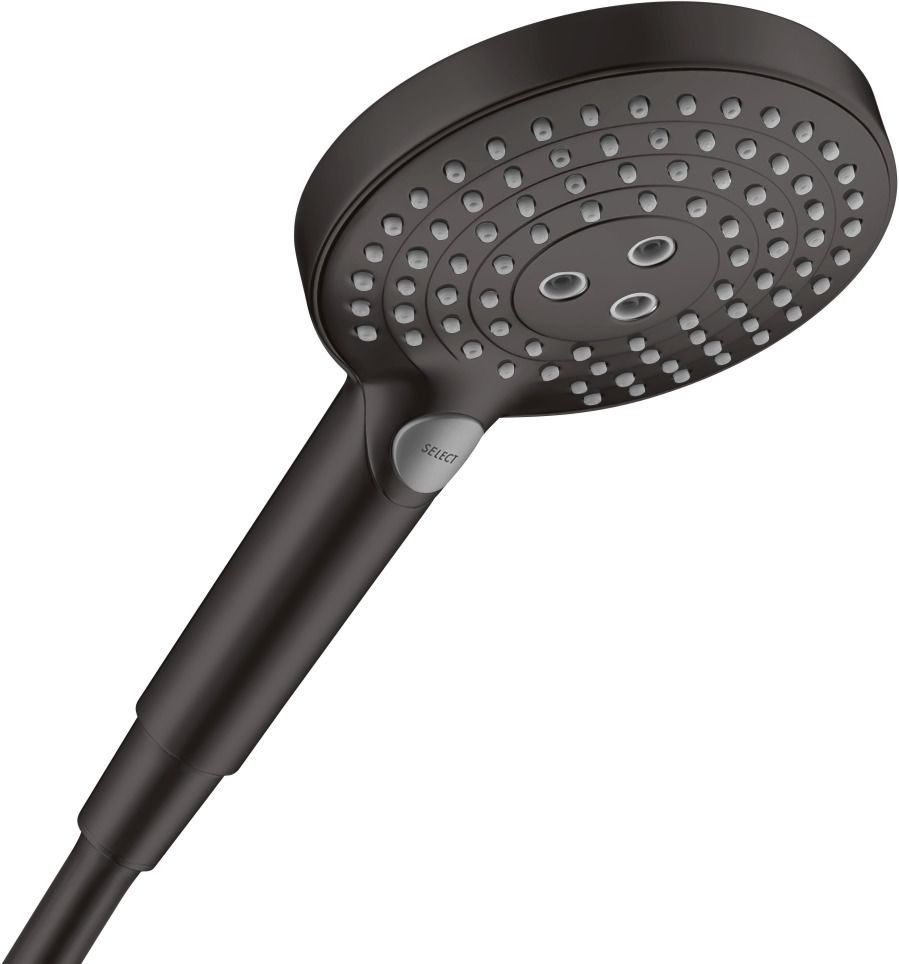 hansgrohe Handbrause Raindance Select S 120 EcoSmart Brausekopf d&#x3D; 125mm, 3jet, 5,7 l/min, schwarz matt