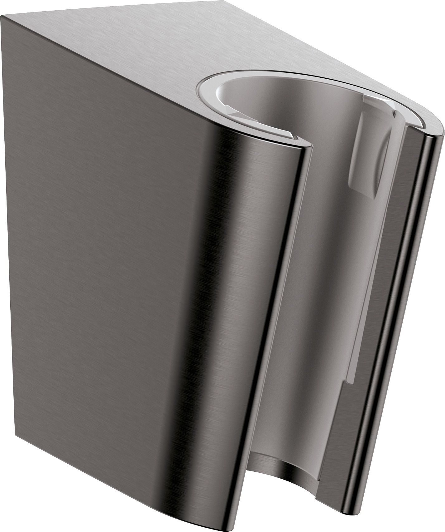 hansgrohe Brausehalter Porter S feste Halteposition, aus Kunststoff, brushed black chrome