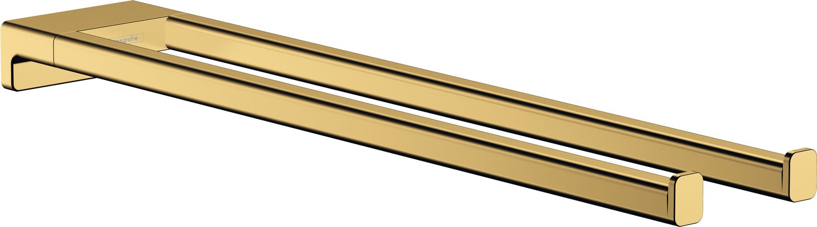 hansgrohe Handtuchhalter AddStoris Länge 445mm, zweiarmig, Wandmontage, Metall, polished gold optic