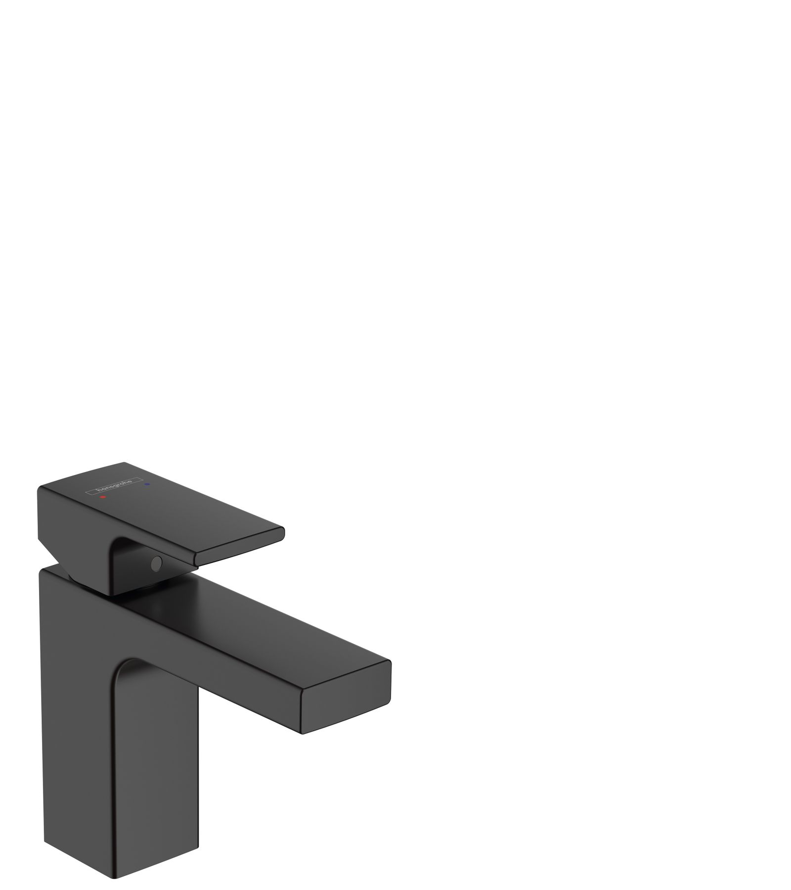 hansgrohe Waschtisch-Einhebelmischer 100 Vernis Shape mit Zugstangen-Ablaufgarnitur, mattschwarz