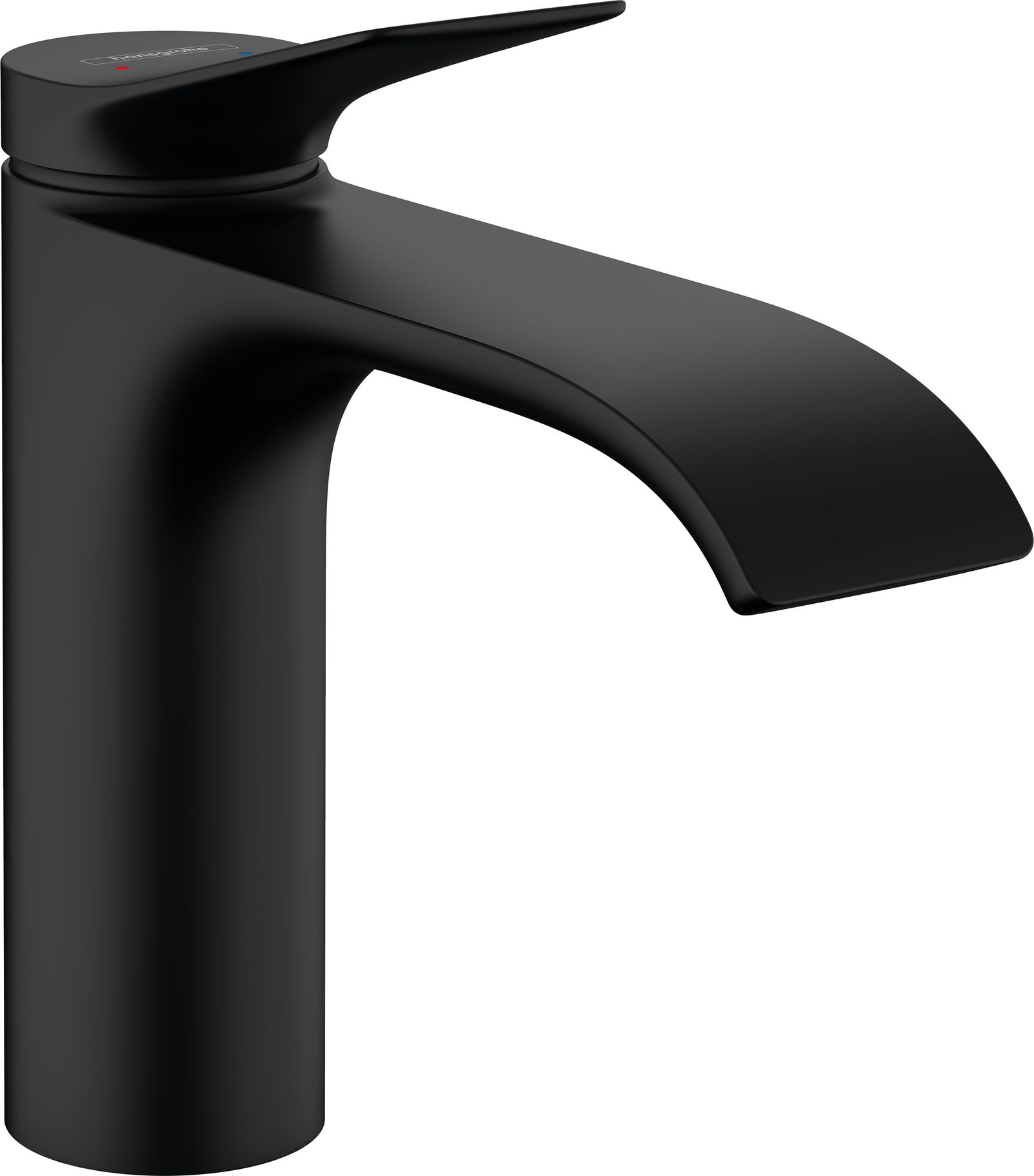 hansgrohe Waschtisch-Einhebelmischer 110 Vivenis mit Zugstangen-Ablaufgarnitur, mattschwarz