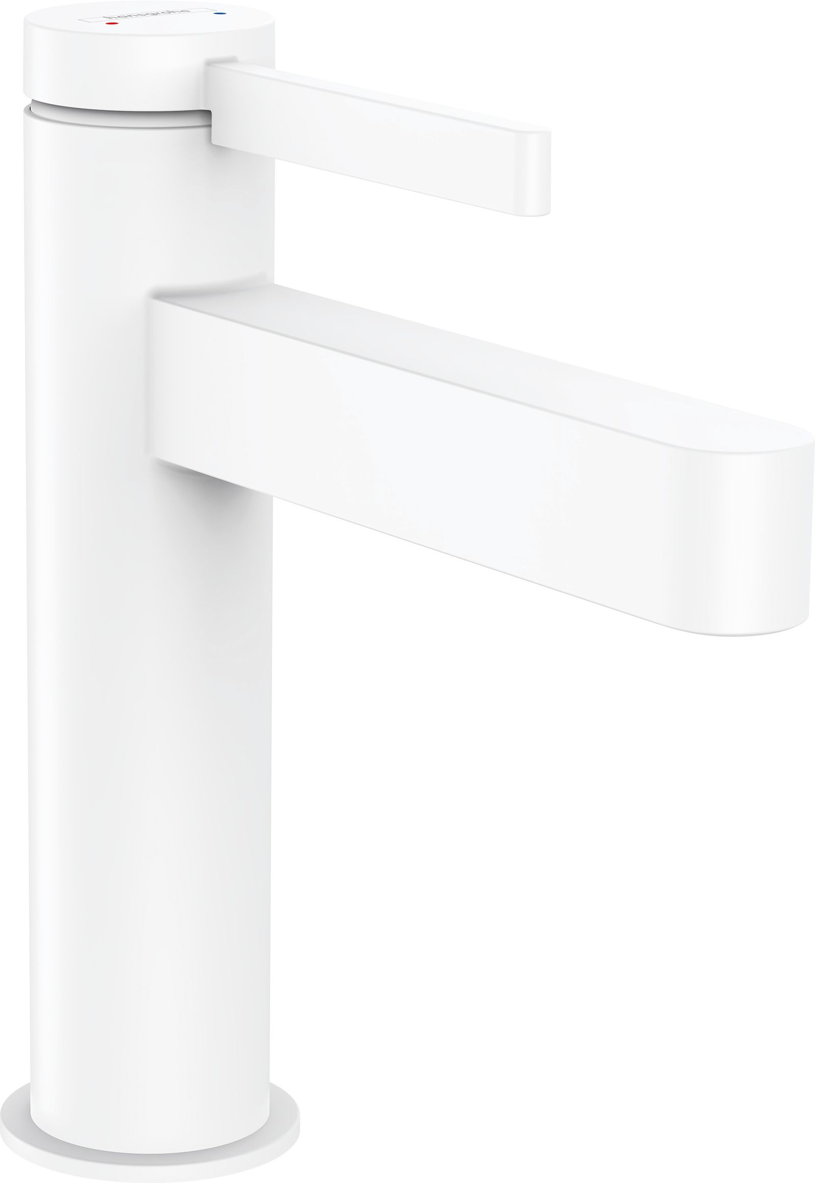 hansgrohe Waschtisch-Einhebelmischer 110 Finoris mit Zugstangen-Ablaufgarnitur, mattweiß