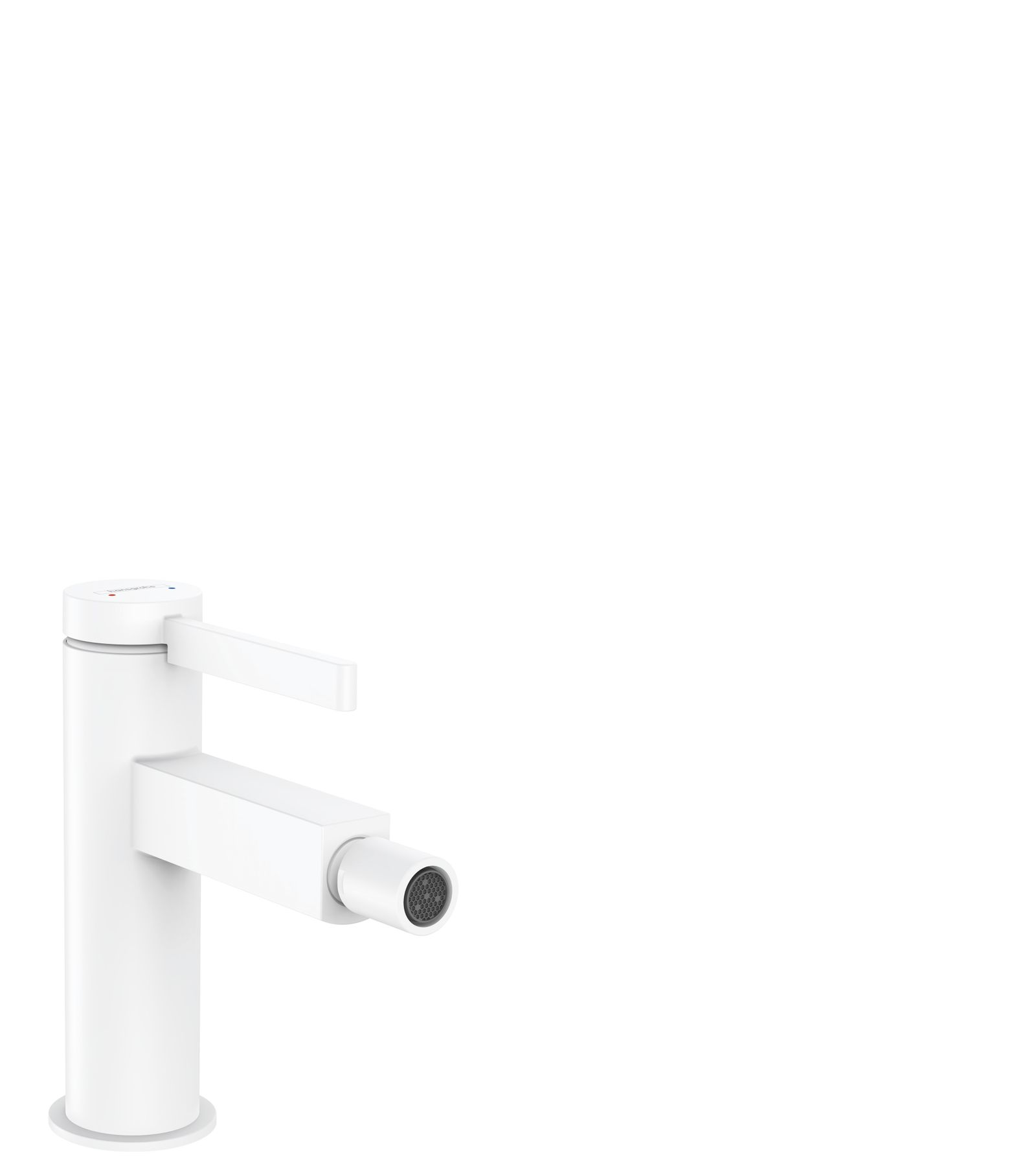 hansgrohe Bidet-Einhebelmischer Finoris mit Push-Open-Ablaufgarnitur, mattweiß