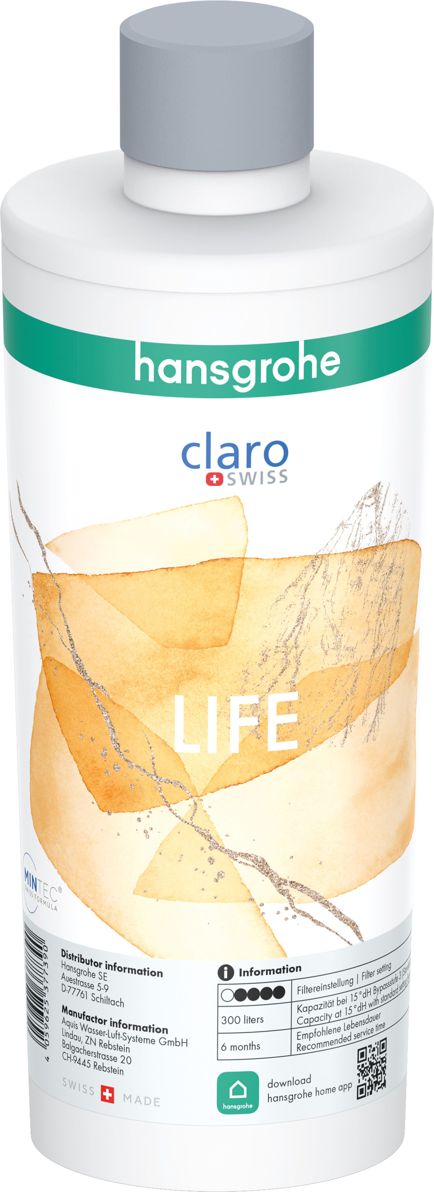 hansgrohe Mineralisierung Filterkapazität 300 l, mit Filter Life