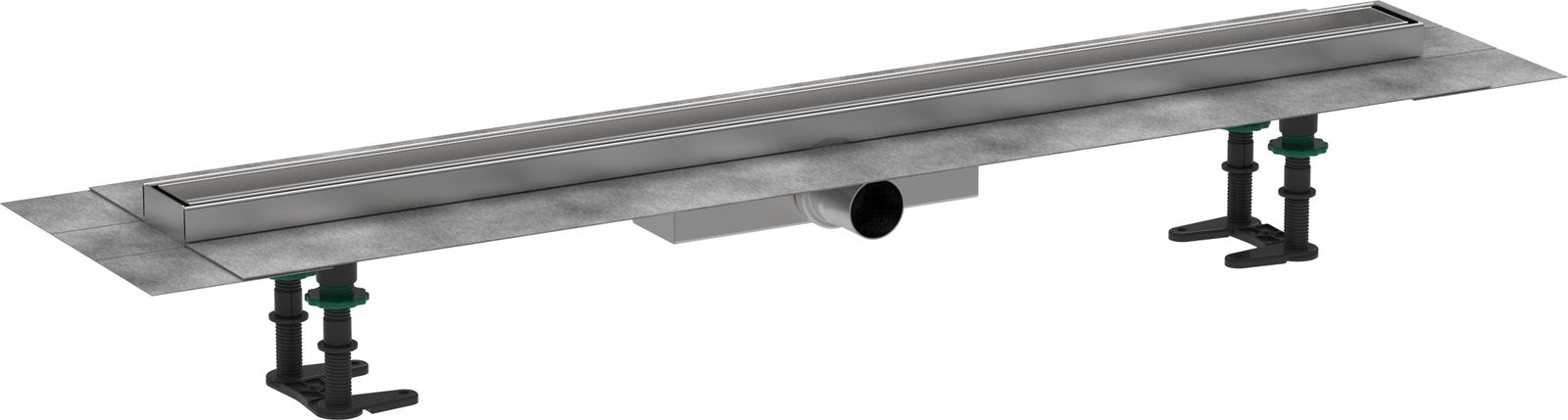 hansgrohe Duschrinne RainDrain Compact 900 mm, Komplettset, befliesbar, für flache Installation, chrom