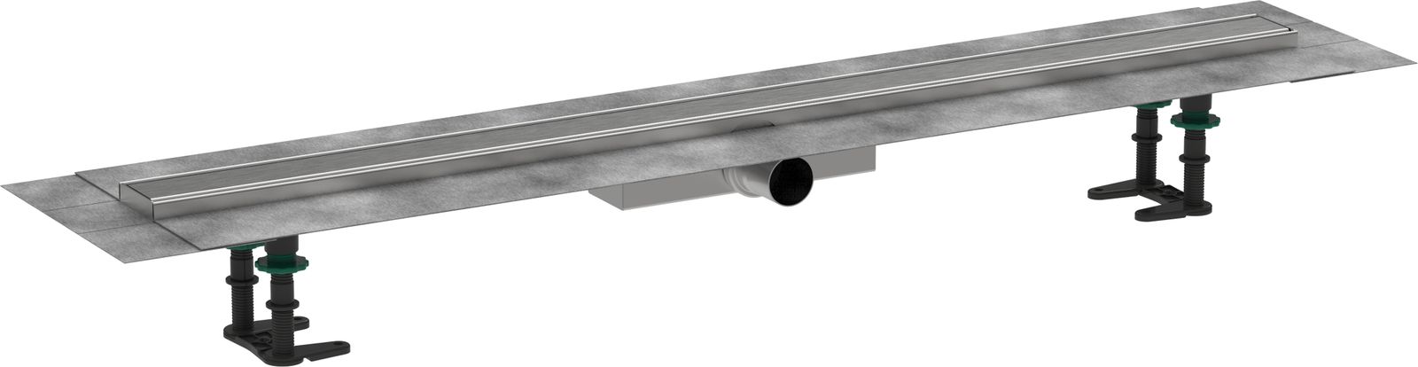hansgrohe Duschrinne RainDrain Compact 1000 mm, Komplettset, für flache Installation, Edelstahl gebürstet
