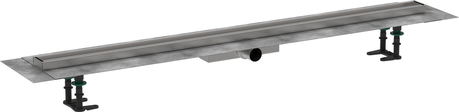 hansgrohe Duschrinne RainDrain Compact 1200 mm, Komplettset, befliesbar, für flache Installation, chrom