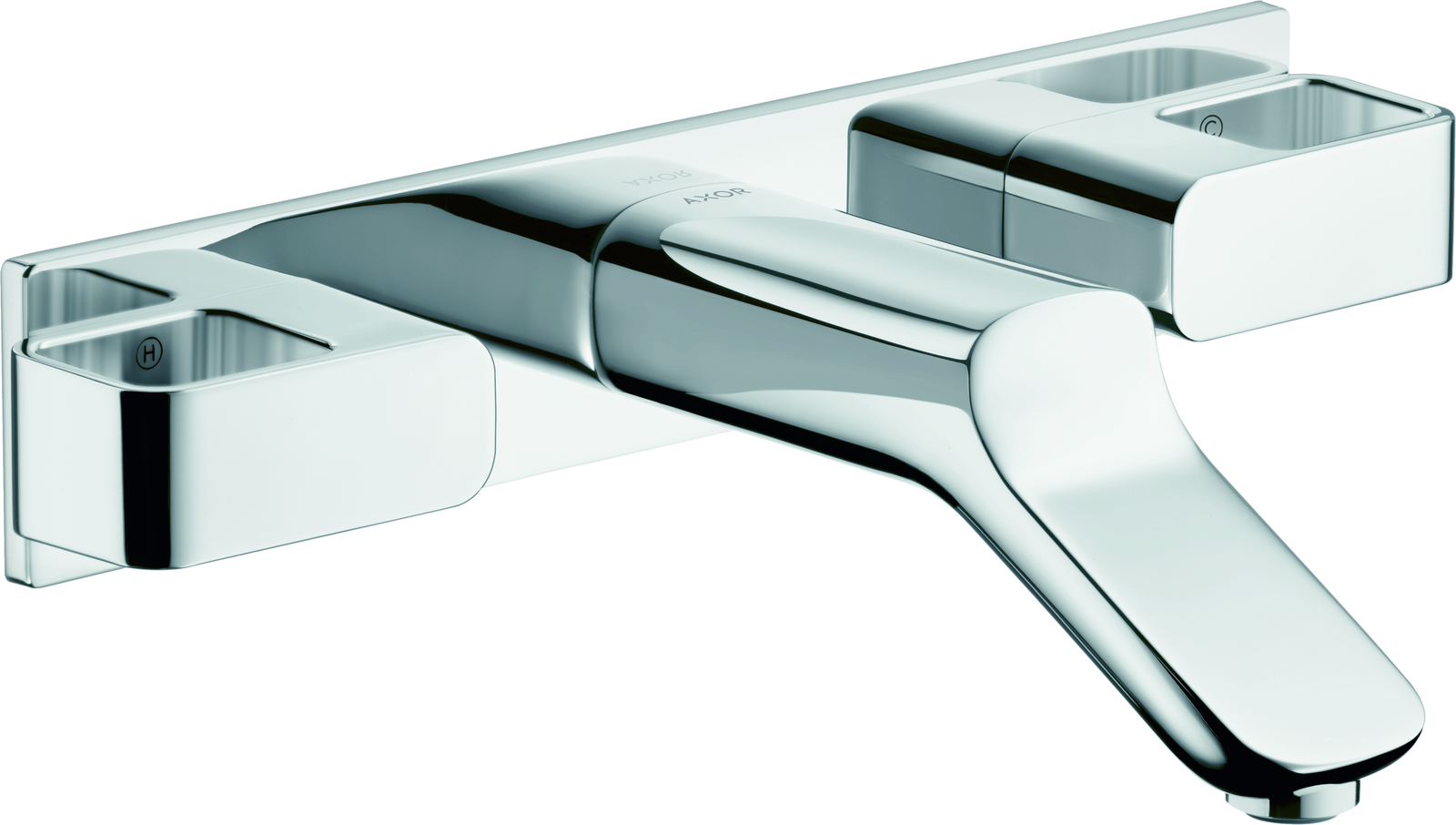 hansgrohe Fertigmontageset Axor Urquiola Ausladung 168 mm, polished gold optic, UP-3-Loch-Waschtischarmatur, Wandmontage