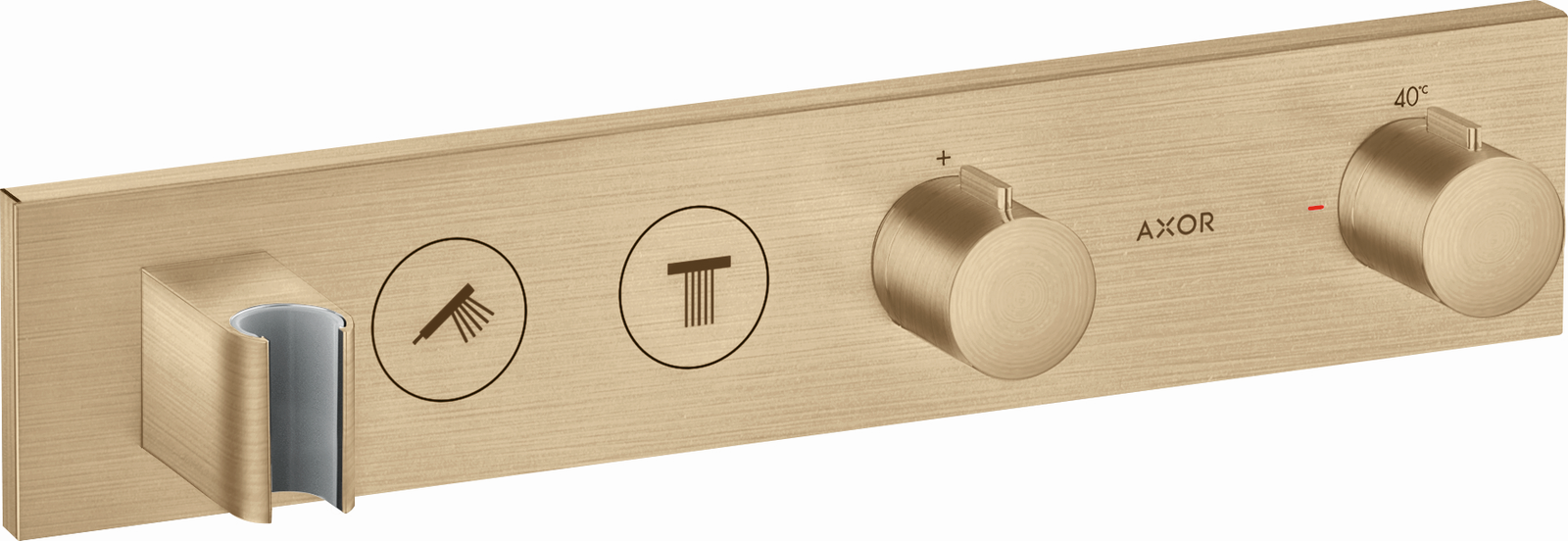hansgrohe Fertigmontageset Axor Select UP-Thermostatmodul, 2 Verbraucher, brushed bronze