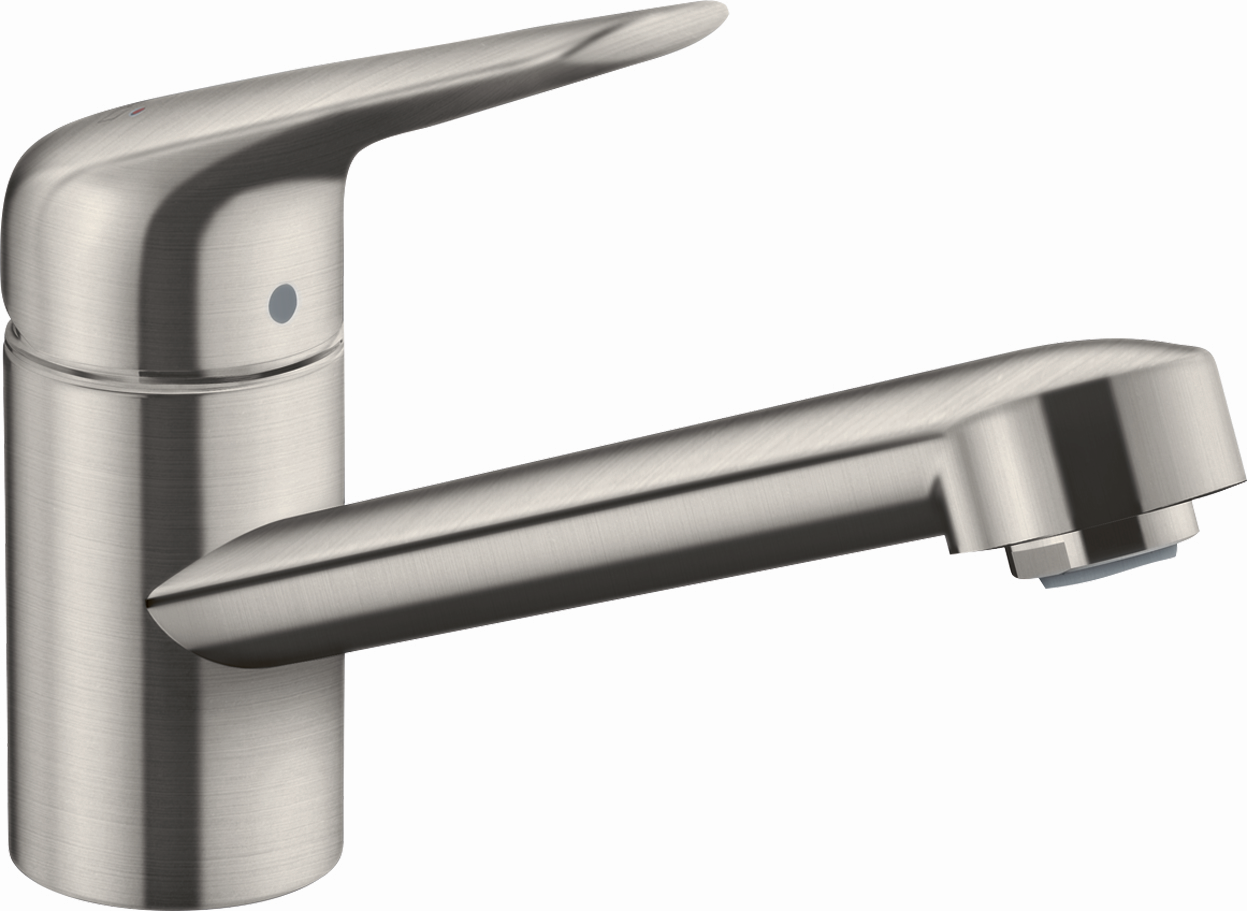 hansgrohe Spültisch-Einhebelmischer 100 Focus M42 1jet, Edelstahl-Optik