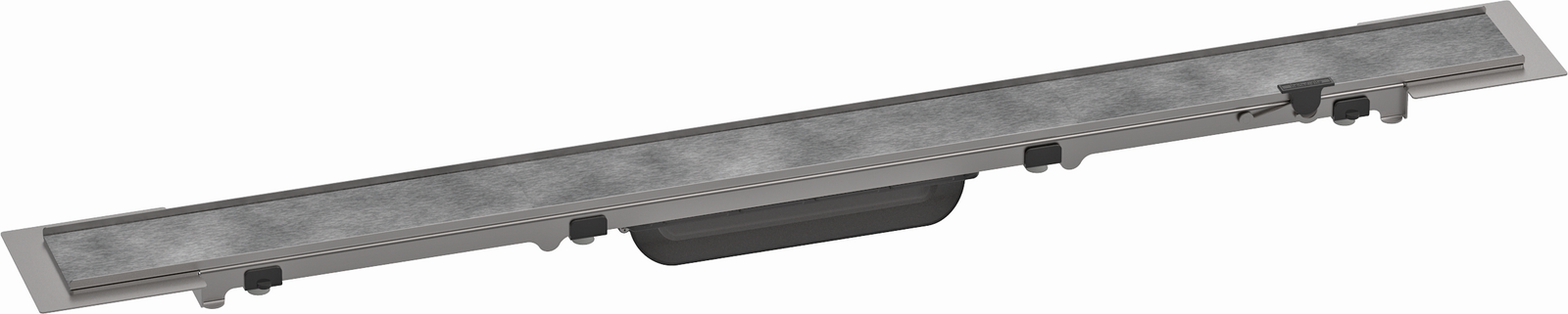 hansgrohe RainDrain Rock Duschrinne 700 mm, Fertigset, kürzbar und befliesbar