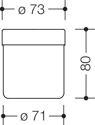 HEWI Becher 477 stahlblau, flachbodig