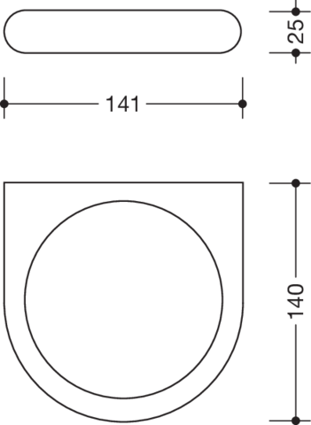 HEWI Halter 477 141mm, felsgrau