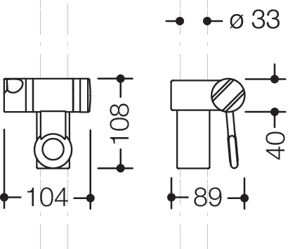 HEWI Brausehalter 108x93mm, reinweiß, felsgrau