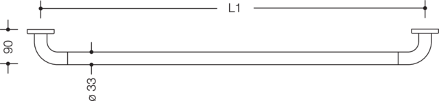 HEWI Badetuchhalter 477 Maßanfertigung, lichtgrau, Stahleinlage
