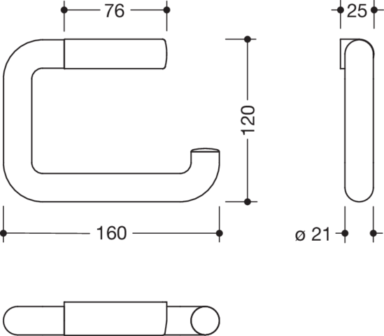 HEWI Toilettenpapierhalter 477 160x120mm, signalweiß