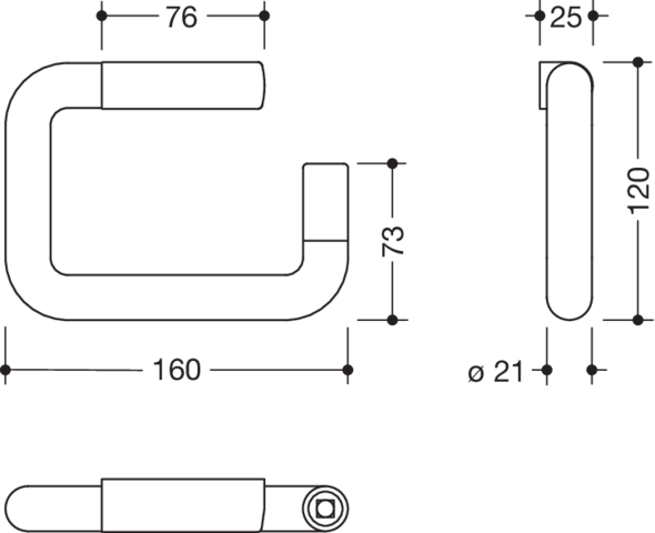 HEWI WC-Anlagen-Papierrollenhalter 477 160x120mm, felsgrau