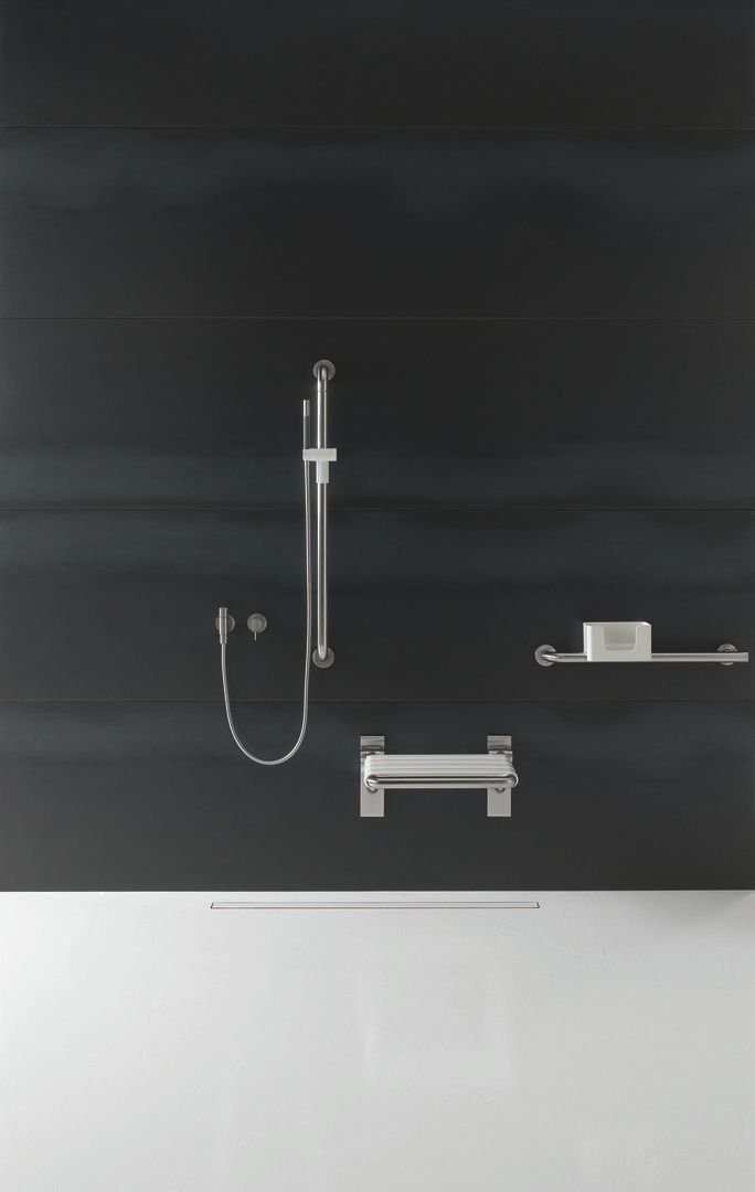 HEWI Brausehalterstange 805 900 mm, anthrazitgrau