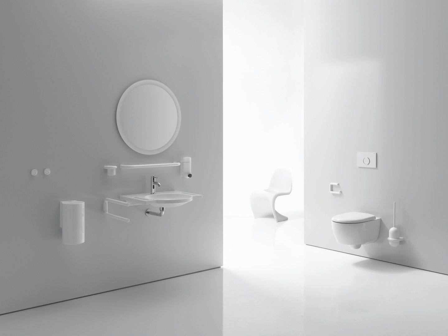 HEWI WC-Anlagen-Papierrollenhalter 477 160x120mm, felsgrau