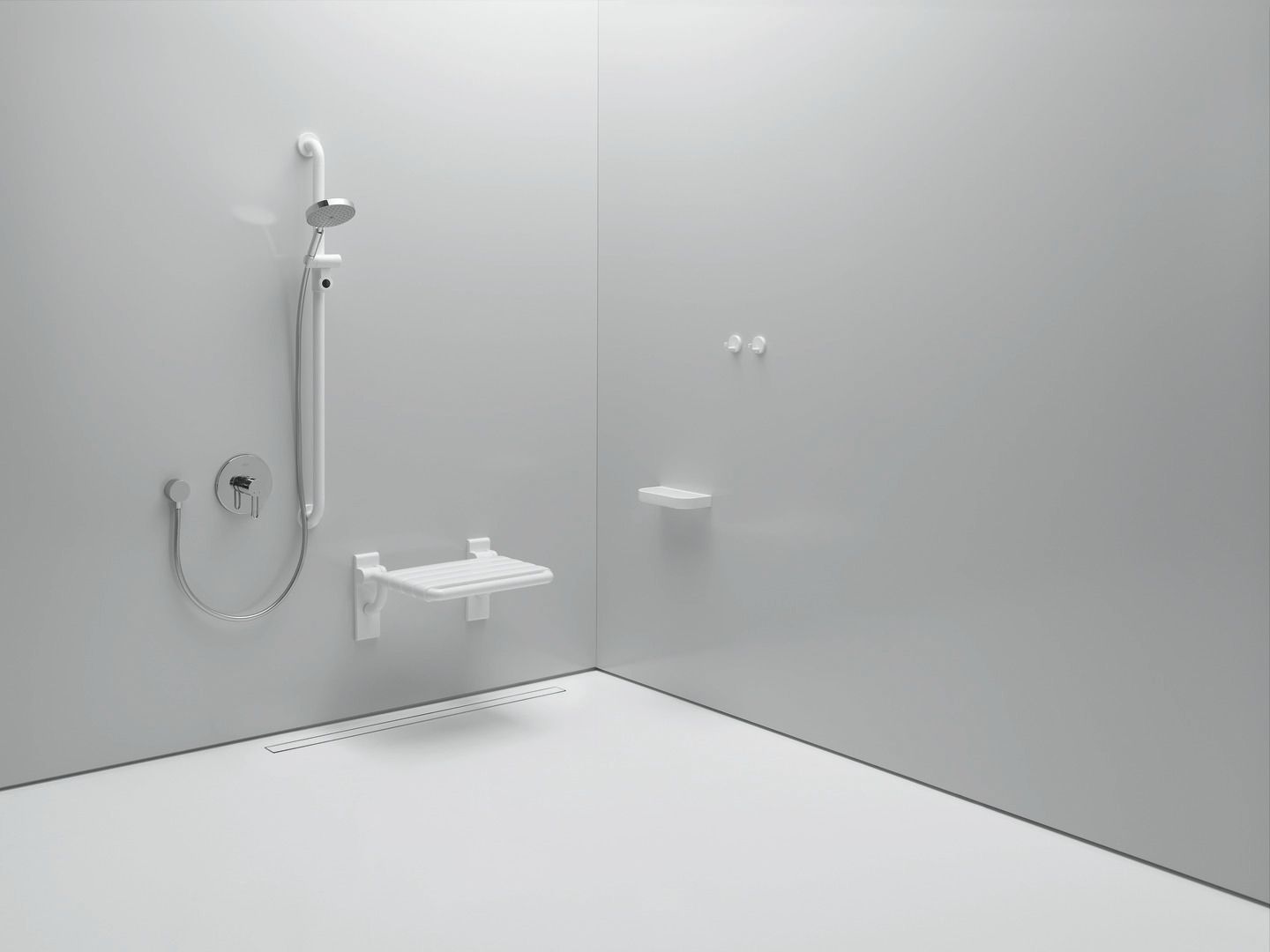 HEWI Ablageschale 477 250x35x115mm, abnehmbar, lichtgrau