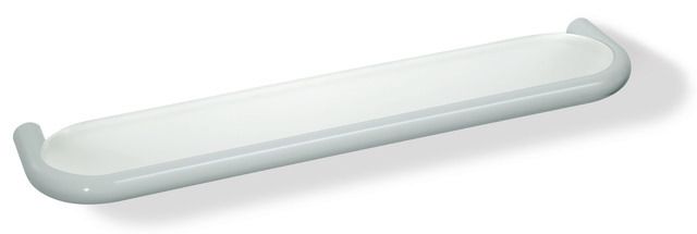 HEWI Ablage 477 600x28x140mm, Glasplatte, matt weiß, felsgrau
