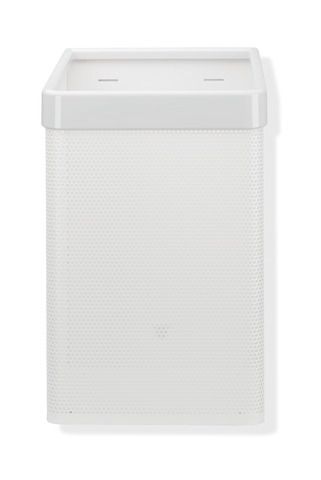 HEWI Papierhandtuchkorb 477 Lochblech weiß, stahlblau, für 60 l Beutel
