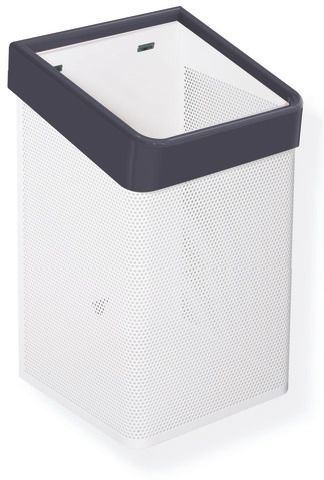 HEWI Papierhandtuchkorb 477 Lochblech weiß, anthrazitgrau, für 60 l Beutel