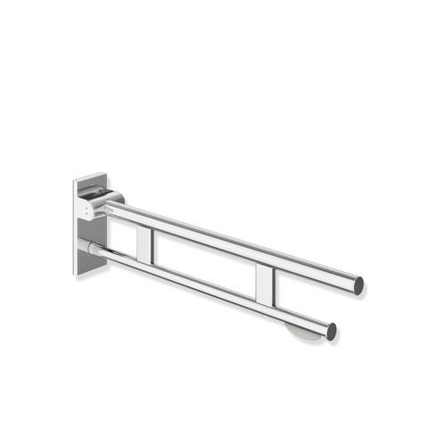 HEWI Stützklappgriff System 900 Ausladung 900 mm, Edelstahl verchromt, WC-Papierhalter