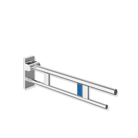 HEWI Stützklappgriff System 900 Ausladung 700 mm, Edelstahl verchromt, links, Funk-Spülauslösung
