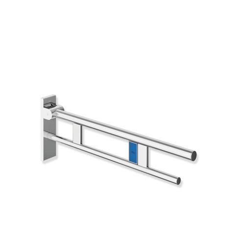 HEWI Stützklappgriff System 900 Ausladung 850 mm, Edelstahl verchromt, rechts, Funk-Spülauslösung
