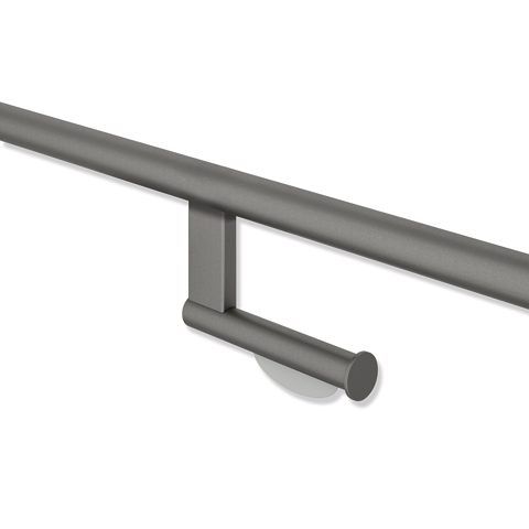 HEWI Aufrüstsatz WC-Papierhalter, Edelstahl, für Ø 32 mm, pulverbeschichtet, Edelstahl pulverbeschichtet schwarz tiefmatt