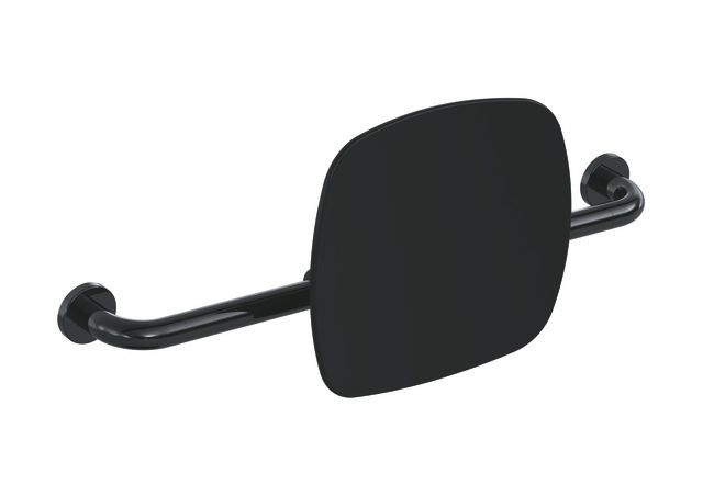 HEWI Rückenstütze 801 Wandabstand 150mm, Lehne tiefschwarz, tiefschwarz