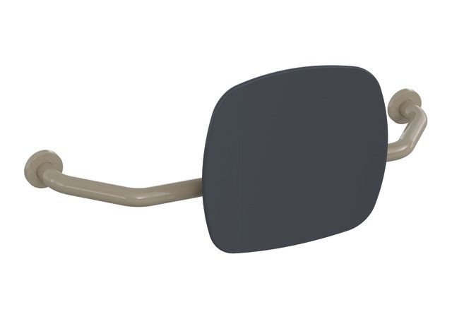 HEWI Rückenstütze 801 Wandabstand 230mm, Lehne anthrazitgrau, sand