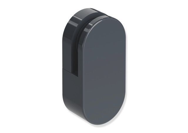 HEWI Spiegelhalter 477 30x60x18mm, flach, 2 Stück, anthrazitgrau