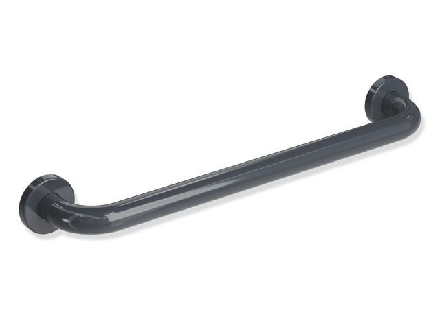 HEWI Badetuchhalter 477 457 mm, anthrazitgrau, Rosetten d&#x3D; 60mm